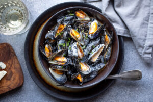 Moules au roquefort au Thermomix