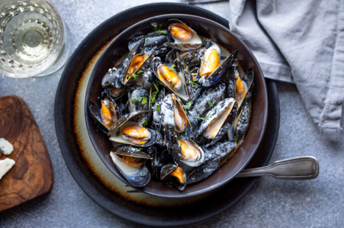 Moules au roquefort au Thermomix