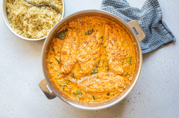Marry me chicken au thermomix aux épinards & boulgour
