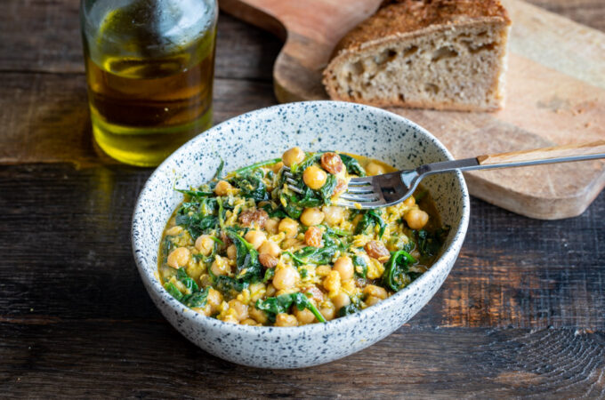 Pois chiches et épinards à la sévillane au Thermomix