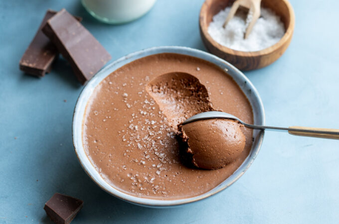 Petits pots express au chocolat et fleur de sel au Thermomix