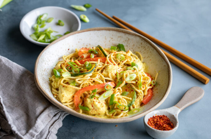 Nouilles au poulet et légumes d’été au Thermomix