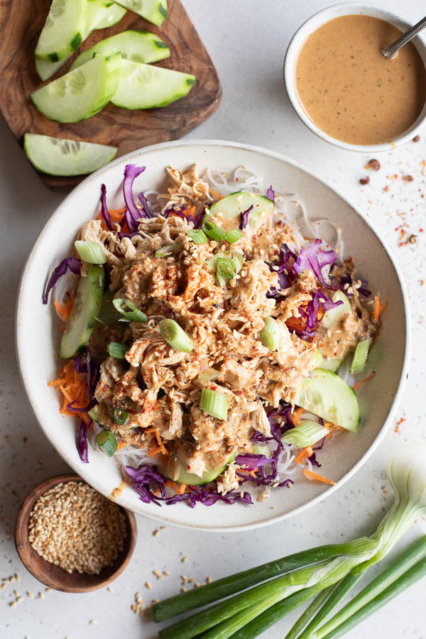 Salade de poulet bang bang version  Thermomix