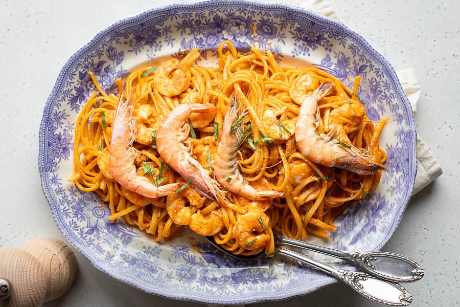 Les pâtes aux crevettes qui vous resteront en tête