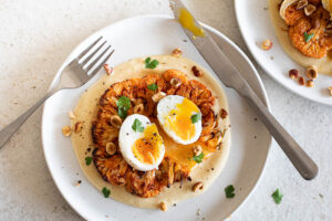 Chou-fleur rôti œufs mollets au Thermomix