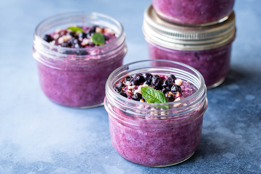 Bircher muesli à la myrtille au Thermomix