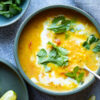 Soupe de lentilles corail lait de coco tomates curry d'Ottolenghi au Thermomix